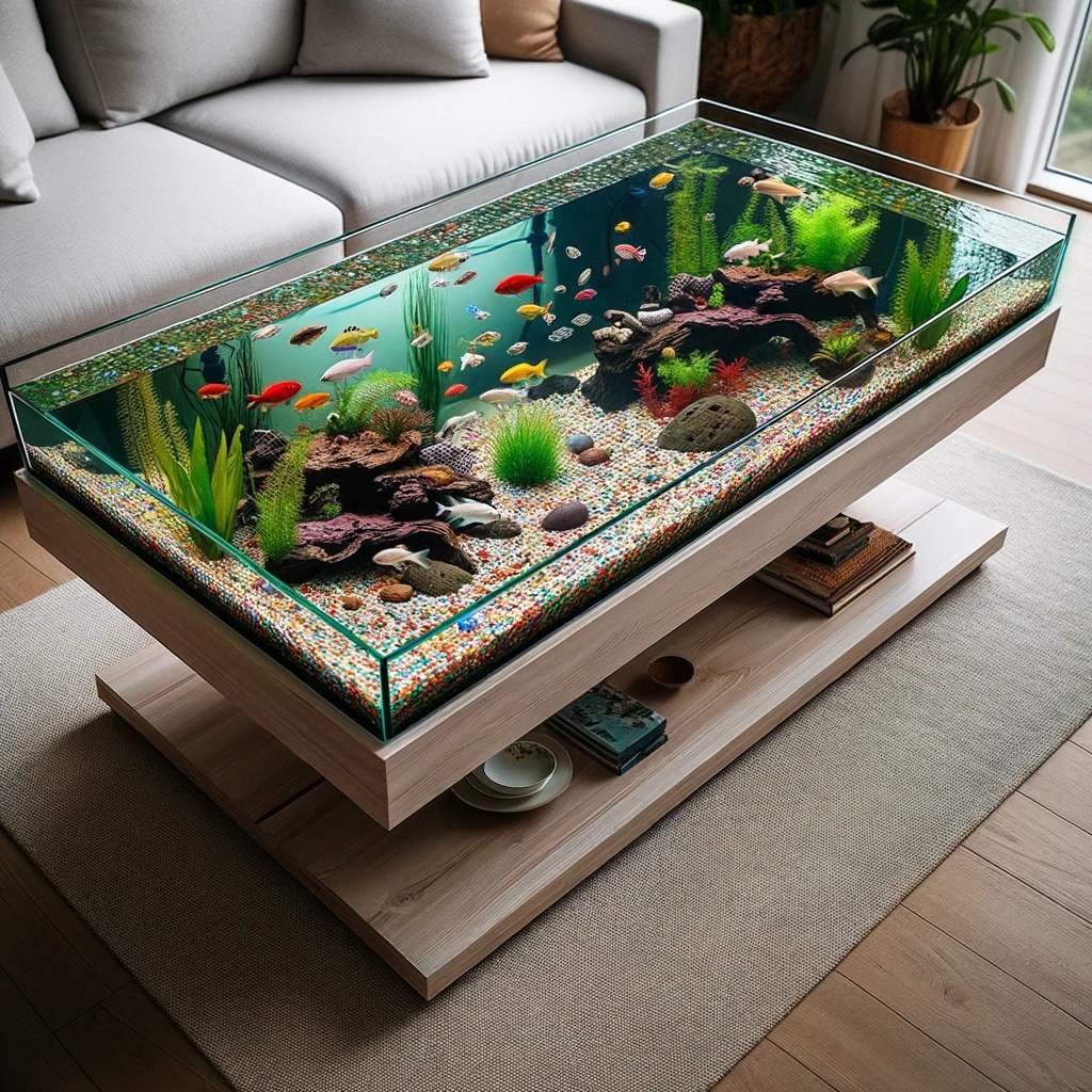 10. Fish Tank Coffee Table