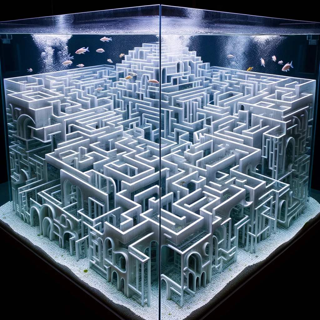 13. Maze-Inspired Aquarium