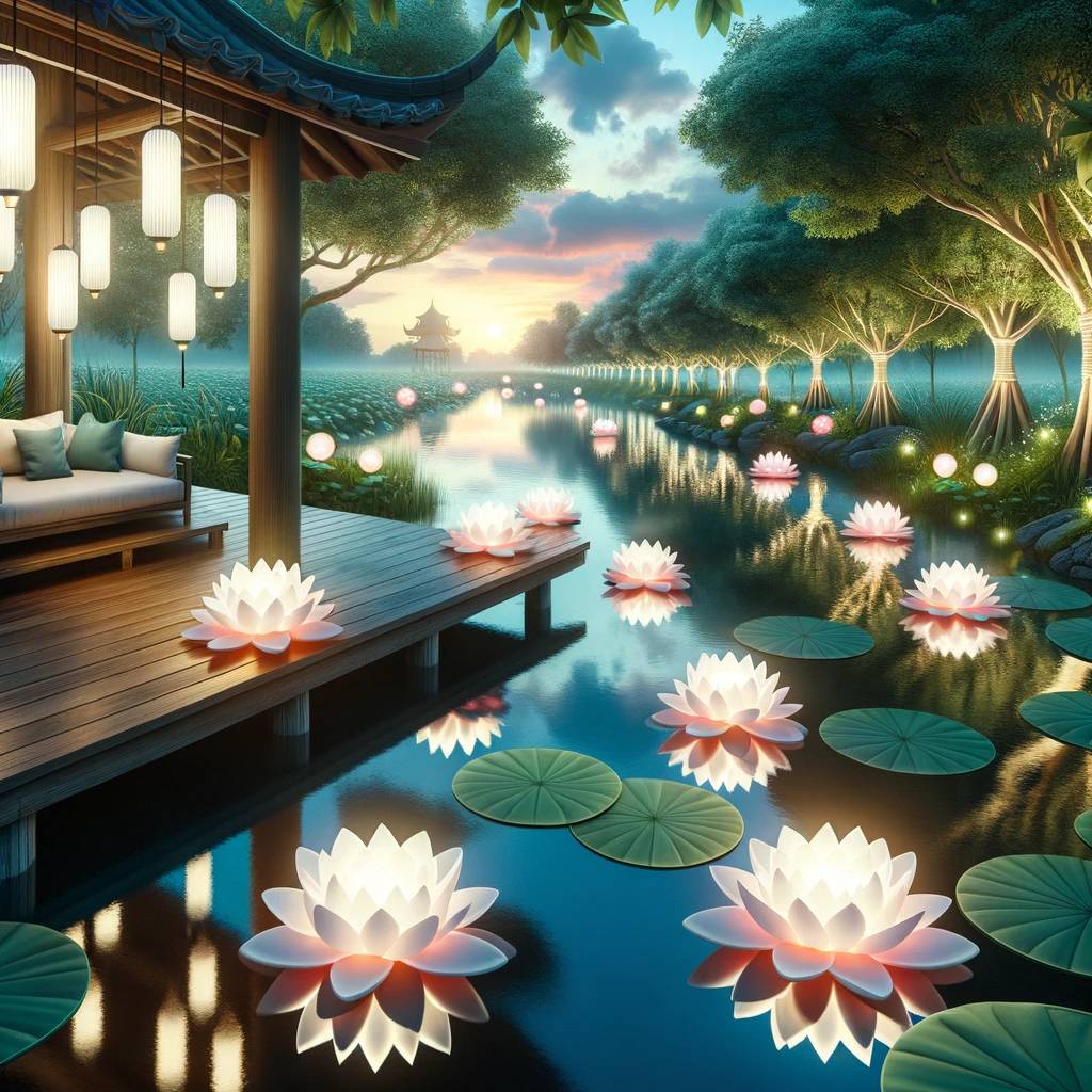 22. Lotus Lights By The Pond