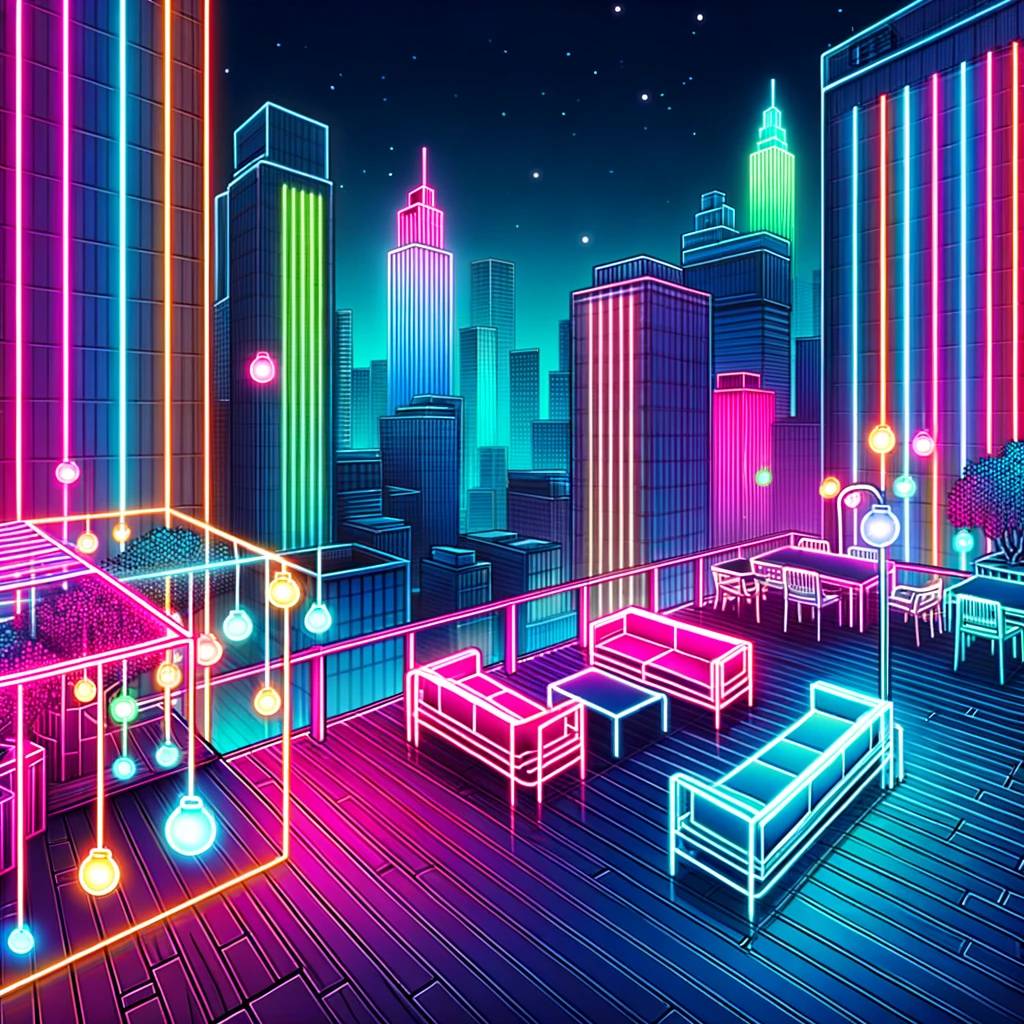 24. Vibrant Urban Neon Deck