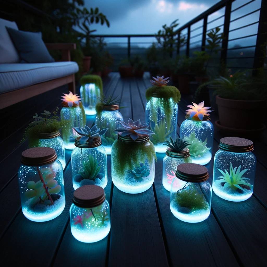 25. Bioluminescent Terrariums