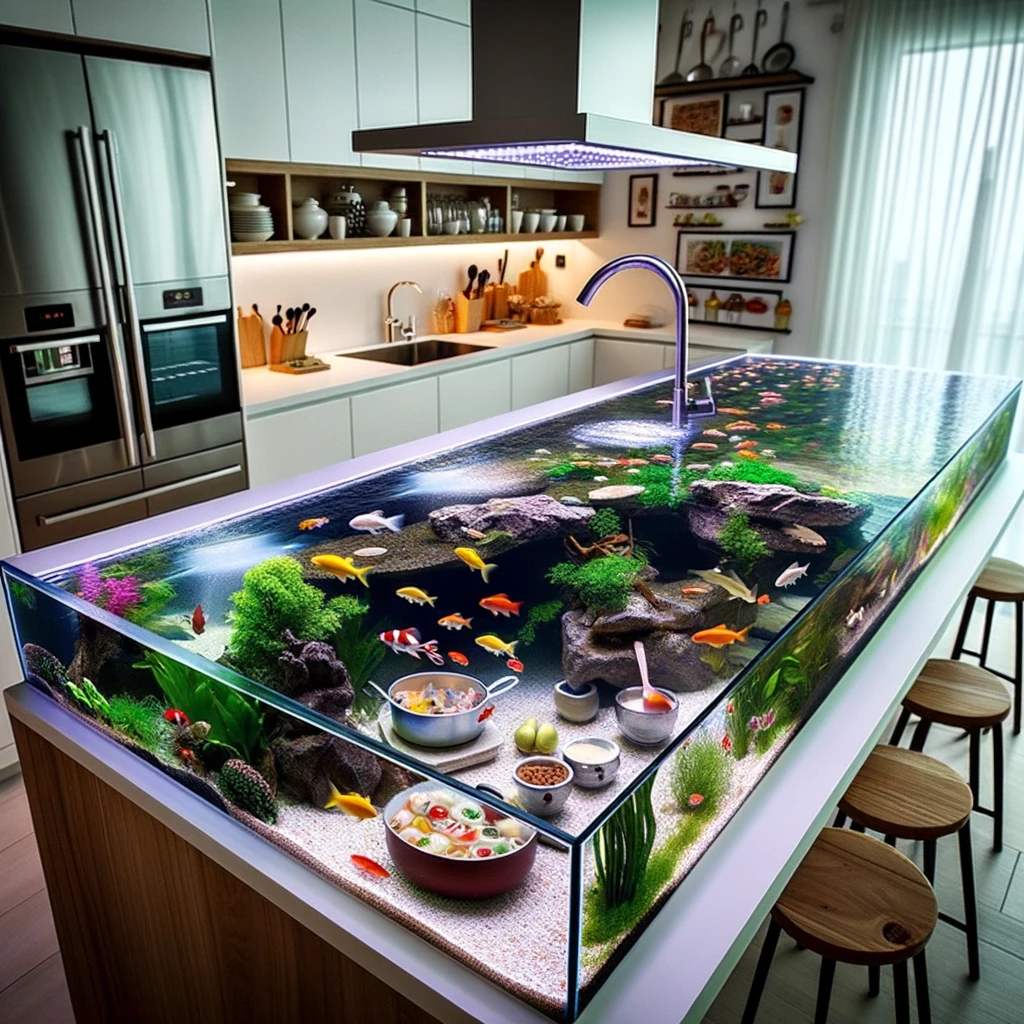 25. Culinary Countertop Aquarium