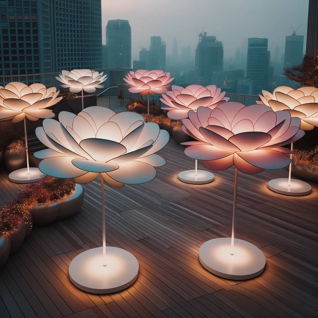 27. Floral Standing Lamps