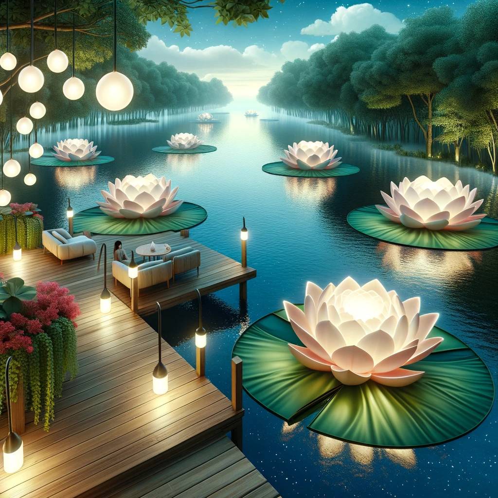 32. Riverside Lily Pad Lights