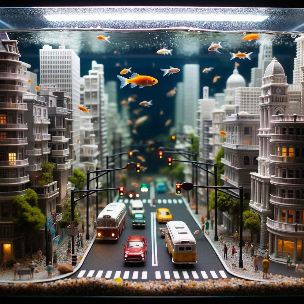 38. Bustling City Street Aquarium