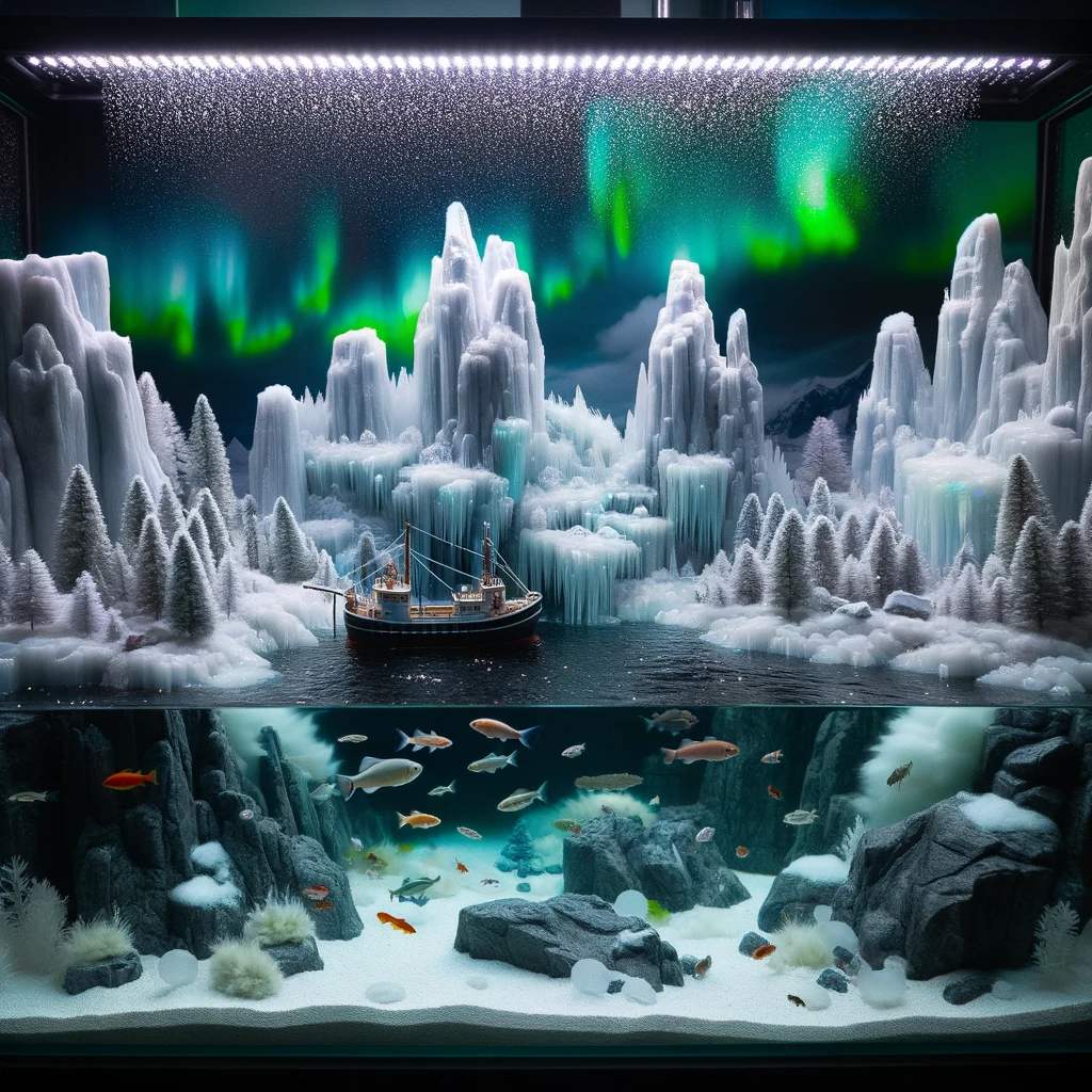 40. Polar Themed Aquarium