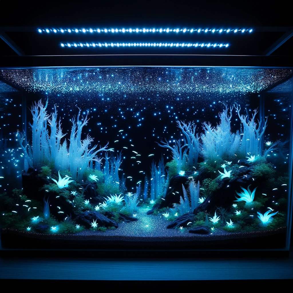 9. Bioluminescent Lagoon Aquarium